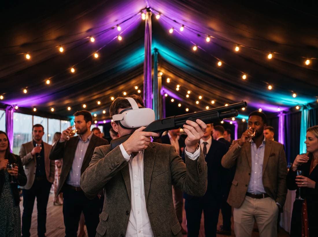 VR Clay Shooting at a Exeter event
