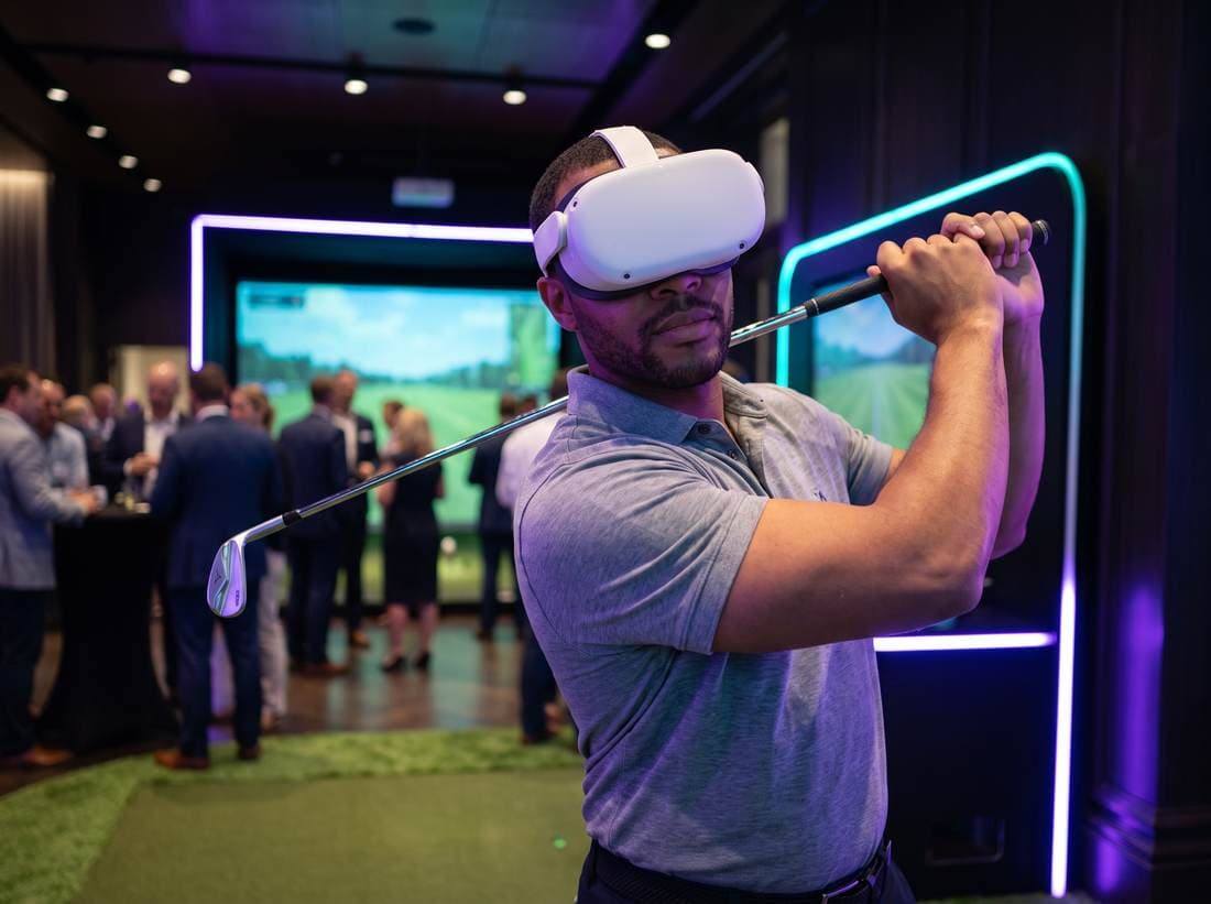 VR Golf at a Gloucester event